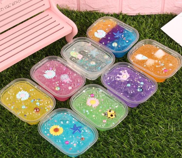 Cristal Slime jouet créatif pâte à modeler dessin animé accessoires boue pâte à modeler Slimes enfants mastic pâte à modeler AntiStress jouet 10749829569