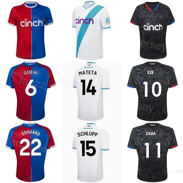 Crystal Soccer Palace 22 Maillots EDOUARD 2023 2024 Équipe du Club 16 ANDERSEN 11 ZAHA 6 GUEHI 10 EZE 3 MITCHELL 28 DOUCOURE 2 WARD 9 AYEW 15 SCHLUPP 6 GUEHI Kits de maillots de football