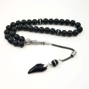 Cristal Tasbih et agates gland brins style noir perles de prière musulmanes 33 66 99 Misbaha Islam chapelet cadeau islamique