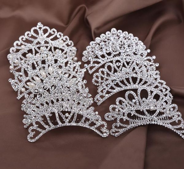 Cristal Diadème Couronne Bandeau Bandeau Strass Bijoux De Cheveux pour Enfants Filles Anniversaire De Mariage Pageant Prom Party Couronnes Ruban