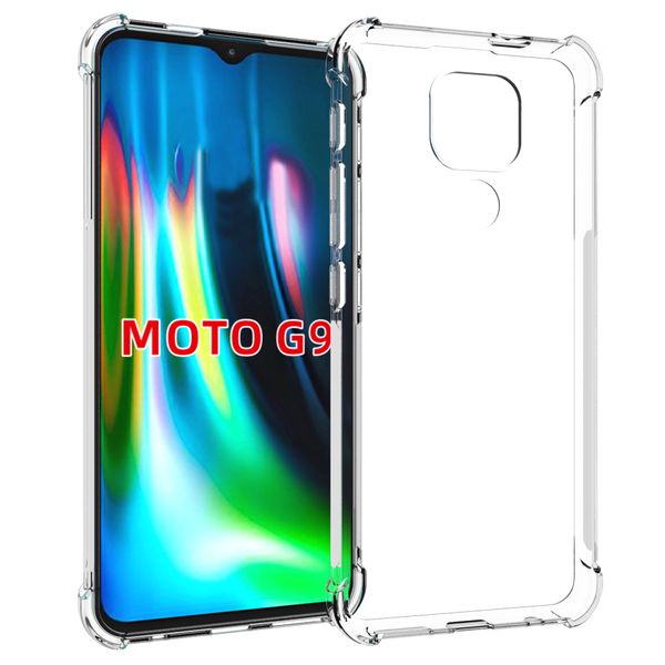 Cristal transparent de protection souple anti-choc TPU pour Moto G9 G8 plus G8 jouer un Macro Moto G 5G plus G7 plus G7 Puissance E7 G FAST