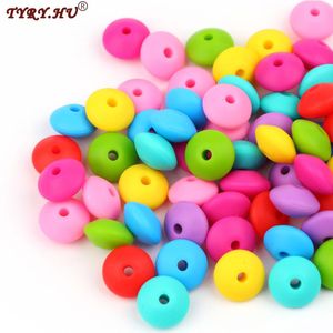 Crystal Tyry.hu Silicona Cuentas de lentejas para collar de dentición BPA Free 200pcs Beads Basic Spper Deletas de babyly