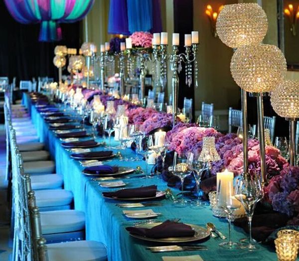 jarrón de cristal al por mayor para decoración de bodas, macetas y jarrones para centros de mesa