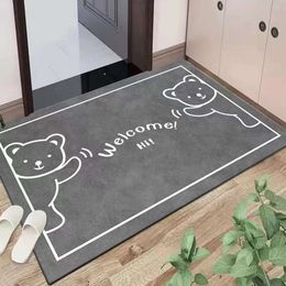 Crystal Velvet Floor Mat voor huishoudingang eenvoudige en vuile resistent deurmatige gang tapijtlicht luxe