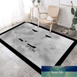 Crystal Velvet Simple salon grand tapis mode léger Luxury Chambre de lit de chevet complet Advanced Usar-Resistant Resistant Tache-Resistant Non Slip Floor Mat