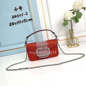 Crystal Vlogoo Handbag Rock Mini Valentyno Diamond Sacs Bags Brass Stud Femme Lady Inslumed Event Purse Chain 2024 MAGNÉTIQUE HAUTE BOUCLE LUMBRE LURXE XUBS