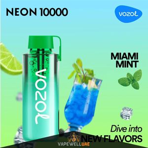 Cristal Vozol marque néon 10000 bouffées cigarette électronique Pod 10ml E-liquide jetable Vape stylo vaporisateur en gros