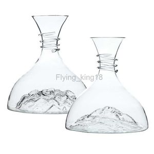 Crystal Wine Glass Transparant Iceberg Decanter Loodvrij Liquid Divider 1800ml HKD230809