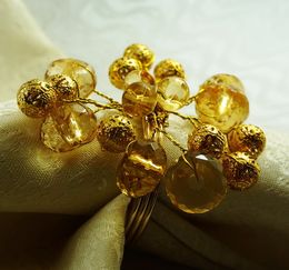 Crystal met acryl servet ringen voor bruiloft, decoratie servethouder