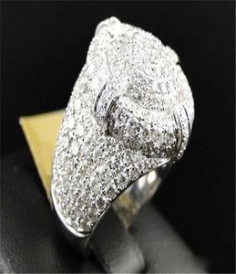 Crystal Woman Sieraden Sieraden Vintage Men Ring Classical Full Diamonds Punk Designer Rings Rock 18K Gold PLATED Luxury Rings Trend1609122
