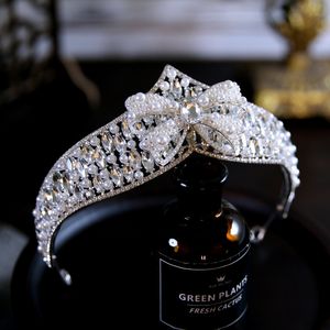 Cristaux Perles Coiffes De Mariée Couronne Diadème De Mariage Accessoires De Cheveux Femmes À La Main Bandeau Ornements Femme De Bal Coiffure Bandeau Chapeaux ZJ10