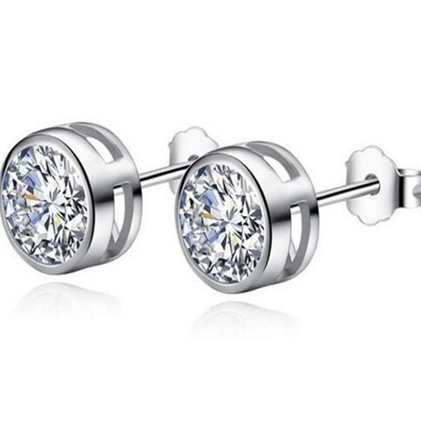 Cristaux de Swarovski zircone ronde violet boucles d'oreilles Stud strass Bijoux pour femmes Bijoux de mode Brincos 20183054