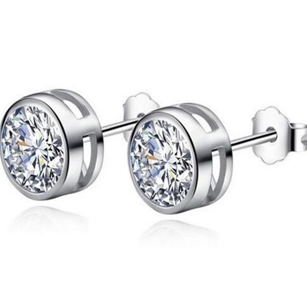 Cristaux de Swarovski zircone ronde violet boucles d'oreilles clou strass Bijoux pour femmes Bijoux de mode Brincos 20182897