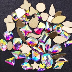 Crystals Nail Diamond Stickers Stone Strass AB Glass Rhinestones For 3D Nails Art Decorations Supplies Jewelry