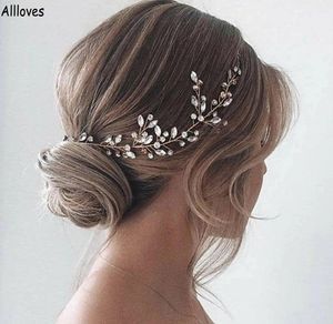 Kristallen Bruiloft Hoofddeksels Hoofdband Voor Bruiden Zilver Legering Strass Bruids Haar Accessoires Hoofdtooi Vrouwen Prom Haarband Sieraden CL1725