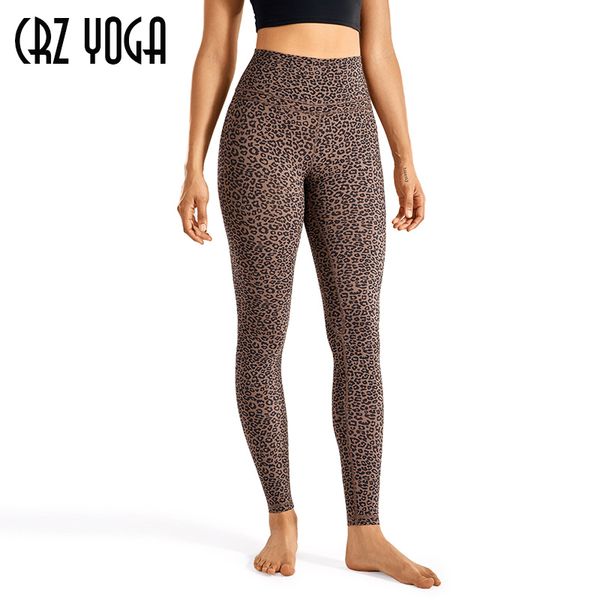 CRZ YOGA Buttery Soft Pantalones de yoga de talle alto para mujer Leggings de entrenamiento atléticos de longitud completa Sensación desnuda -28 pulgadas 201202