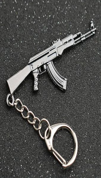 CS GO CSGO CF porte-clés AK 47 fusil pistolet contre-grève feu AK47 AK47 porte-clés porte-clés anneau PUBG bijoux entier J895193124361
