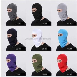 CS Outdoor Balaclavas Sports Neck Face Mask Ski Snowboard Wind Cap Police Cyclisme Balaclava Moto Masques Armée camo chapeaux de protection 39colors