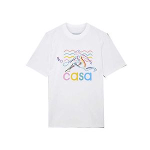 CSABLANCA T-shirt Mens Designer Fashion Tennis de haute qualité pour la lettre de raquette Print Tees Casa Blanca Casual Round Neck Men and Women Femmes à manches courtes Casa T-shirt 7811