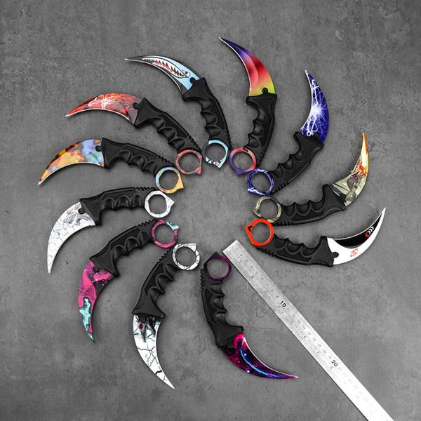 CSGO Game Training Claw Wildlife Survivor Curbe Curved Multi fonctionnels Outdoor Hand Sports Straight Knife