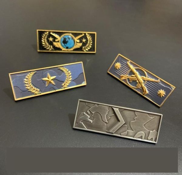 CSGO RANK BADGE METAL BROOCH Le Global Elite Legendary Eagle Master Guardian Gold Nova CS Go Collection Pin Gift9493872