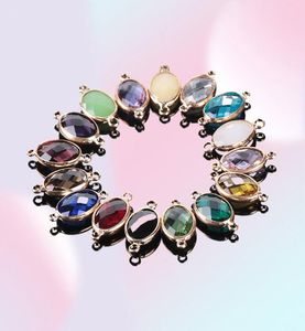 CSJA Perles de cristal en verre à facettes en verre de Murano brillant pour bricolage, fabrication de bijoux faits à la main, connecteur multicolore artisanal, pendentif en gros 7730903