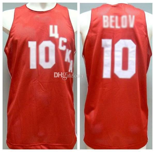 CSKA MOSCOW FIGMENT Russia Sergei Belov # 10 Retro Basketball Jersey Men de Nom de coutume ED MOUCHIE