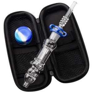 CSYC NC008 Waterpijp Glazen Pijpentas Set 10mm 14mm Quartz Banger Nail Keramische Quartz Nagels Dabber Tool Silicon Jar Clip Dab Rig Mini Glazen Water Bong Pijpen