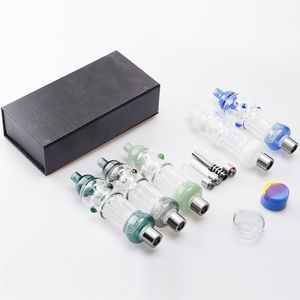 CSYC NC033 Draagbare Roken Kit Kam hand Pijp met 510 Draad Titanium Nail Quartz Tips Concentraat Olie Rigs Dab stro Mini Glazen Water Bong