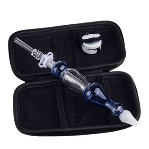 CSYC NC034 Dab Rig Pijpentas Set Kleurrijke Calabash-stijl Ongeveer 6,81 inch buis Glazen waterpijp 10 mm Titanium Kwarts Keramische nagelclip Dabber Tool Siliconen pot