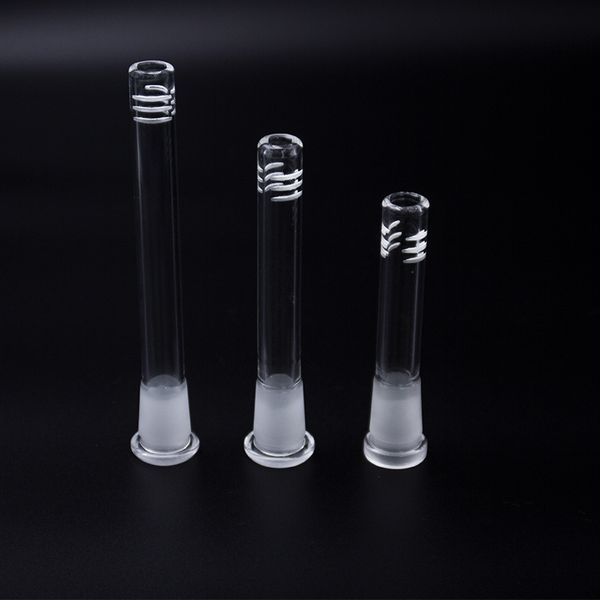 CSYC P005 Pipa para fumar Vidrio Bong Downstem 14 mm 18 mm Macho Hembra Articulación Low High Pro Difuso Down Stem con 6 cortes Aproximadamente 3.93 / 4.72 / 5.51 pulgadas de longitud