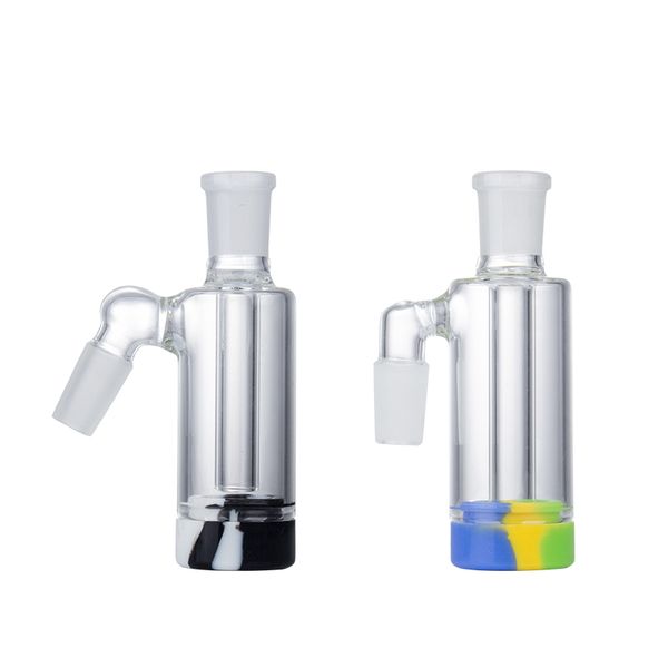 CSYC P045 Pipe à fumer en verre Bong à eau collecteur de cendres pot en silicone 14mm mâle à femelle 45/90 degrés Dab Rig barboteur Bong adaptateur cendrier accessoires pour fumeurs