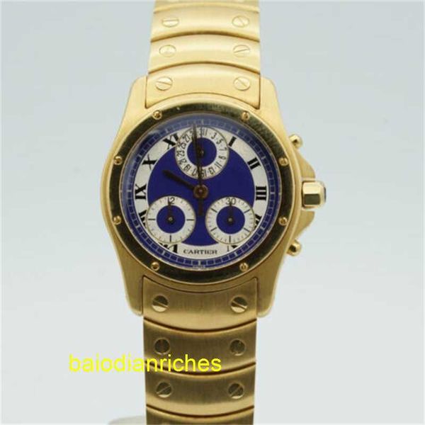 CT Women's Watchs Luxury Wristwatch Carters Santos Ronde Quartz Time Watch Womens Watch 1 1/4 pouce 18K 70 Pure Gold 1530 Orinigal Logo FNMK