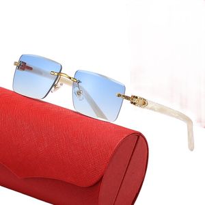 CT066521 Carti lunettes de soleil en corne de buffle hommes femmes classique carré loisirs luxe rectangulaire multicolore cadres de mode en gros avec boîte lunette