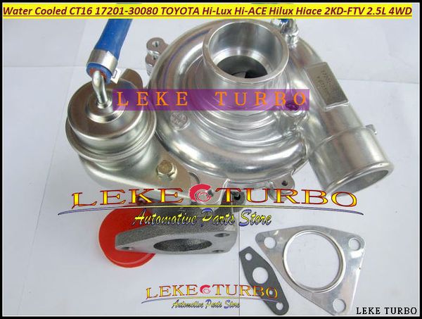 CT16 17201-30080 17201 30080 1720130080 Turbocompresor refrigerado por agua para TOYOTA Hi-Lux Hi-ACE Hilux Hiace KDH222 2KD 2KD-FTV 2KDFTV 2.5L