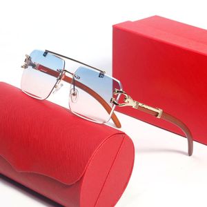 CT7234, gafas de sol geniales para hombre, gafas de sol carti de gran tamaño, brazos cuadrados de leopardo, puente nasal de varilla doble, gafas de metal azul púrpura, montura de gafas americanas de madera uv400