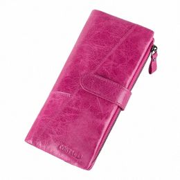 billeteras LG de CTACT FI Topicapié de cuero de alta calidad billetera de cuero billetera para cartas para mujeres para dama gran capacidad cartera femenina 74sh#