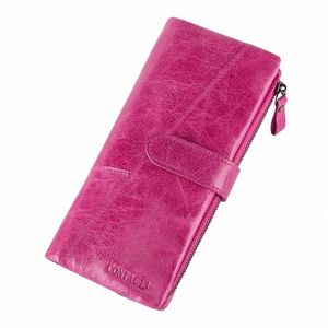 Ctact's Lg portefeuilles Fi Top qualité en cuir véritable portefeuille femmes portefeuille porte-cartes pour dame grande capacité femme sac à main r088 #