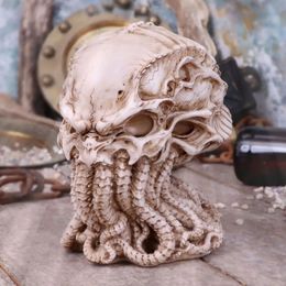 Cthulhu Skull Estatua mítica Cabeza de calavera Resina extraña decoración gótica ornamento de la artesanía de la artesanía decoración de la habitación 240520
