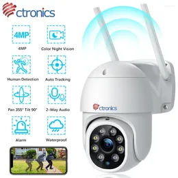 Ctronics 5MP WiFi Camera Buiten PTZ 360 Beveiliging IP Menselijke detectie Auto Tracking CCTV 4MP 1080P Nachtzicht 2-weg Talk