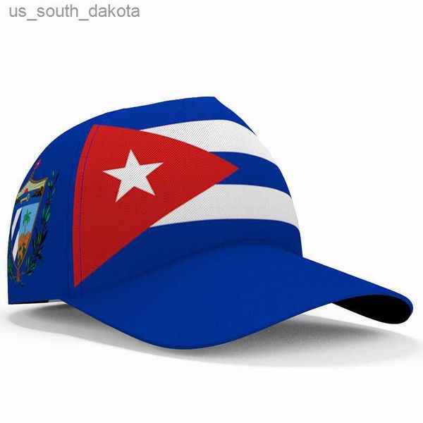 Gorra de béisbol de Cuba Gratis 3d Nombre personalizado Número Equipo Cu Sombrero Cub Viaje Nación española Ernesto Guevara Bandera Sombrero cubano L230523