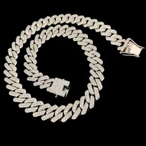 Cuba ketting mannelijke trend hiphop eenvoudige 14 mm ketting mannen en vrouwen diamantvormig Europa en de Verenigde Staten Set diamant Accessori303Y