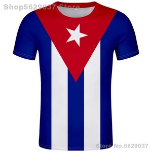 CUBA t-shirt bricolage gratuit sur mesure nom numéro t-shirt drapeaux de nation pays espagnol cu Ernesto Guevara imprimer po vêtements cubains 220702