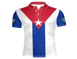 Cuba Youth DIY Numéro de nom sur mesure Polo Nation Nation Flags Country espagnol Cu Ernesto Guevara Imprime PO CUBAN COLLES2848072