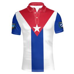 CUBA jeunesse bricolage gratuit sur mesure nom numéro Polo drapeaux de la nation pays espagnol cu Ernesto Guevara imprimer photo vêtements cubains