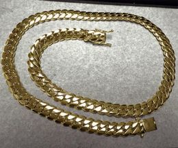 Cubaanse ketting ontwerper sieraden klassieke 14K gouden Miami mens Cubaanse Curb Chain ring ketting luxe mode stijl Kerstmis Nieuwjaar cadeau