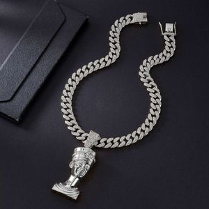 Chaîne à maillons cubains pour hommes, collier pharaon cubain, bijoux Hip Hop personnalisés, pendentif en alliage, ensemble de colliers pour hommes de 13mm, collier Hip Hop, bijoux pour hommes