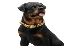 La chaîne cubaine pour chiens de compagnie mène des colliers de chiens en acier inoxydable de 14 mm Leash Teddy Bulldog Corgi Puppy Leashes312d1488952