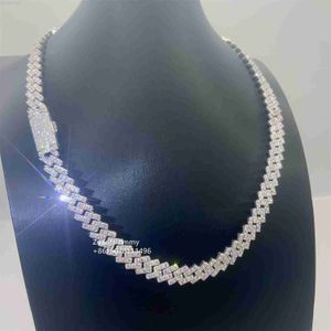 Cubaanse tester Moissanite Diamond Selling 7mm Out 10mm Pass Tester 8mm Iced Hot Hip Hop Vvs1 Pass Ketting Ketting Diamant Mscxd