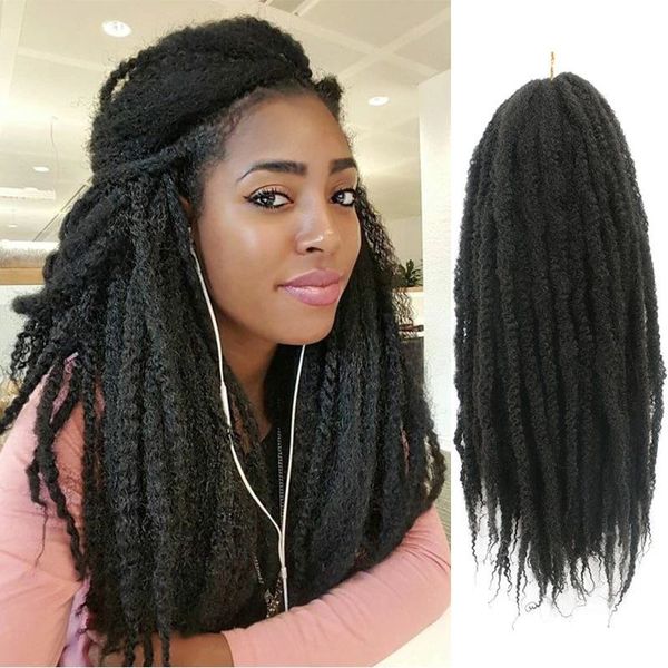 Extensiones de cabello sintético a granel para trenzas, pelo trenzado Afro, rizado, Marley, morado, gris, ombré, suave y rizado, de ganchillo